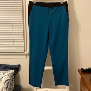 Vince Camuto Women’s Size 10 Teal/Black Pants NWT